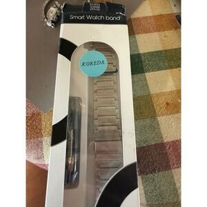 KOREDA 22mm Stainless Steel Smart Watch Band Silver w Tool New